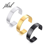 16mm Men Cuff Bracelets Stainless Steel Jewelry Gift