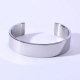 16mm Men Cuff Bracelets Stainless Steel Jewelry Gift