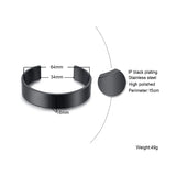 16mm Men Cuff Bracelets Stainless Steel Jewelry Gift