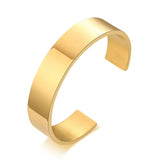 16mm Men Cuff Bracelets Stainless Steel Jewelry Gift