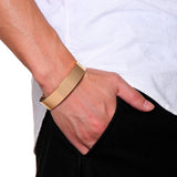 16mm Men Cuff Bracelets Stainless Steel Jewelry Gift