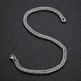 Stainless Steel Single Twisted Necklace Chain Silver