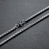 Stainless Steel Single Twisted Necklace Chain Silver