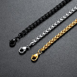 Stainless Steel Single Twisted Necklace Chain Silver