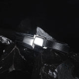 Leather Men Wrap Bracelets Bangle Wristlet High Stainless Steel