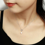 925 Silver Crown Pearl Necklace Pendant Classic Jewelry