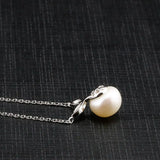 925 Silver Freshwater Pearl Necklace Pendant Classic Jewelry