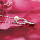 925 Silver Freshwater Pearl Necklace Pendant Women Classic Jewelry