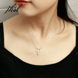 925 Silver Freshwater Pearl Necklace Pendant Women Classic Jewelry