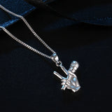 S925 Sterling Silver Music Theme Necklace Chain & Pendant