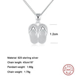 Sterling Silver Necklace & Slippers Pendant
