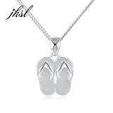 Sterling Silver Necklace & Slippers Pendant