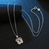 Sterling Silver Necklace & Slippers Pendant
