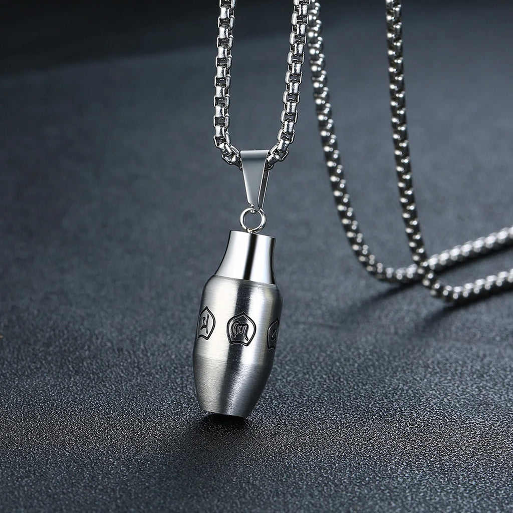 Stainless Steel Chain Perfume Bottle Necklace
