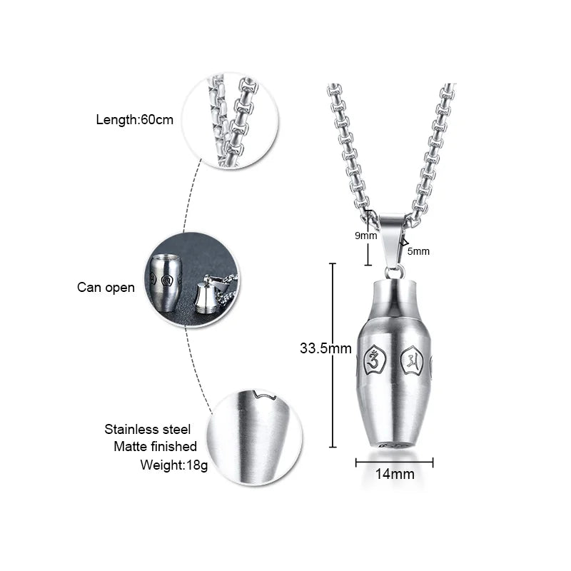 Stainless Steel Chain Perfume Bottle Necklace