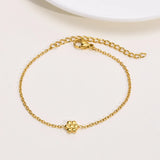 Stainless Steel Flower Charm Bracelet for Her