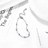 Heart Charm Bracelet in Rose Silver Stainless Steel