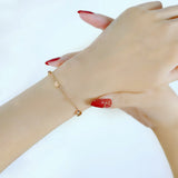 Heart Charm Bracelet in Rose Silver Stainless Steel
