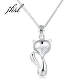 S925 Sterling Silver Fox Pendant Necklace - Birthday Gift