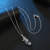 S925 Sterling Silver Necklace with Novelty Animal Pendant for Girls