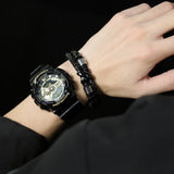 Magnet Men Leather Wrap Bracelets Bangles Stainless Steel Party Gift