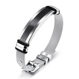 Men's Stainless Steel Warp Bracelet - Size Adjustable