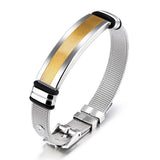 Men's Stainless Steel Warp Bracelet - Size Adjustable