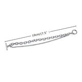 Men Layered Bracelets Stainless Steel Bangles Jewelry