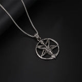 Stainless Steel Baphomet Goat Pendant Necklace for Men