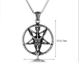 Stainless Steel Baphomet Goat Pendant Necklace for Men