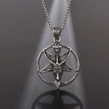 Stainless Steel Baphomet Goat Pendant Necklace for Men
