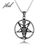 Stainless Steel Baphomet Goat Pendant Necklace for Men