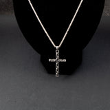 Men Cross Pendant Christian Necklace Silver Stainless Steel Jewelry
