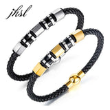 Men Magnet Bracelet: High PU Leather & Stainless Steel Party Gift