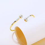 Female Stainless Steel Bracelets Bangles Silver Rose Jewelry