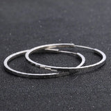925 Sterling Silver Large Hoop Earrings 4.2cm Diameter