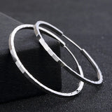 925 Sterling Silver Large Hoop Earrings 4.2cm Diameter