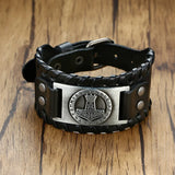 Men's Brown Wrap Bracelet, Size Adjustable
