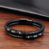 Men's Leather Wrap Bracelet - Birthday Gift for Boyfriend