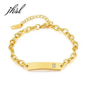 Stainless Steel Statement ID Bracelet, Silver Jewelry