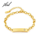 Stainless Steel Statement ID Bracelet, Silver Jewelry