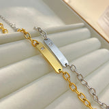 Stainless Steel Statement ID Bracelet, Silver Jewelry
