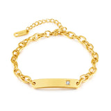Stainless Steel Statement ID Bracelet, Silver Jewelry