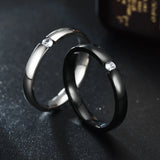 Unisex 4mm CZ Stone Silver Ring Size 5-13