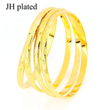 4pcs Women Wedding Bridal Bangles Dubai Jewelry Africa Arab Bangles