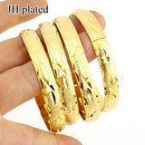 4pcs Women Wedding Bridal Bangles Dubai Jewelry Africa Arab Big Bangles