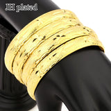 4pcs Women Wedding Bridal Bangles Dubai Jewelry Africa Arab Big Bangles