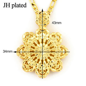 Flower Necklace with Pendant Women/Men Jewelry Gift Party