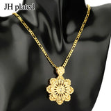 Flower Necklace with Pendant Women/Men Jewelry Gift Party