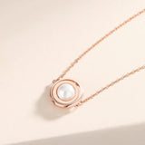 JIALY S925 Silver Rotating Globe Necklace for Women